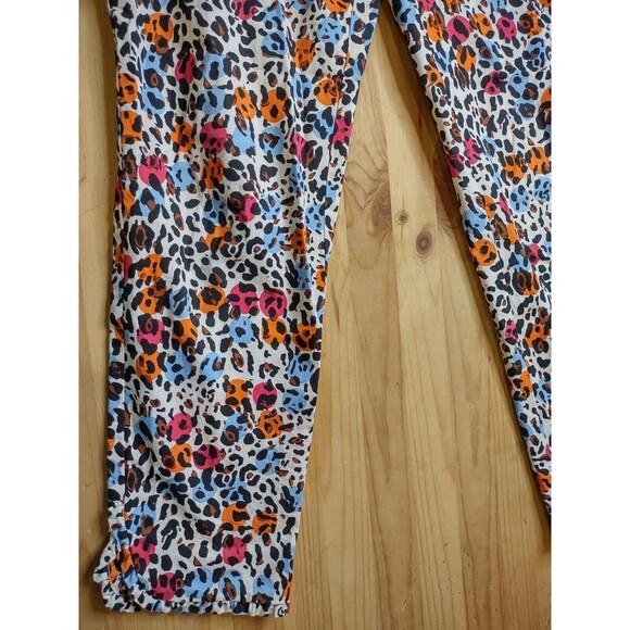 Sara Campbell The Sheri Pant Womens Medium Mini Hem Ruffle Animal Print Colorful - Picture 6 of 10
